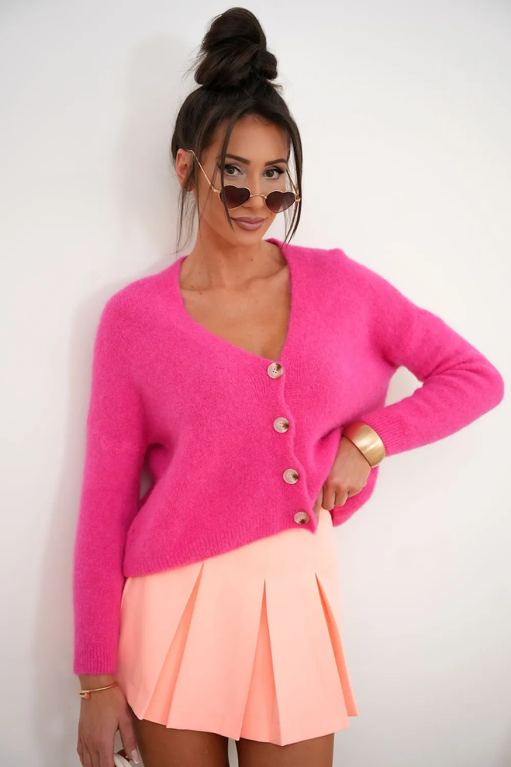 Stylish classic cut with long sleeves cardigans