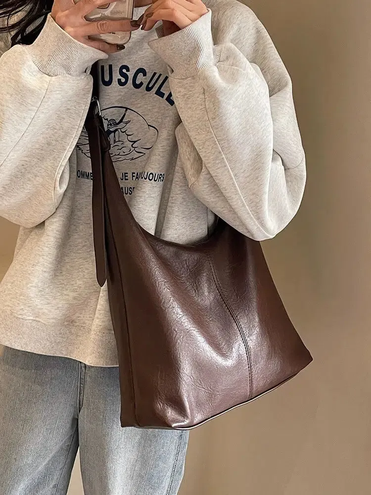 Stylish Large Leather Tote Bag