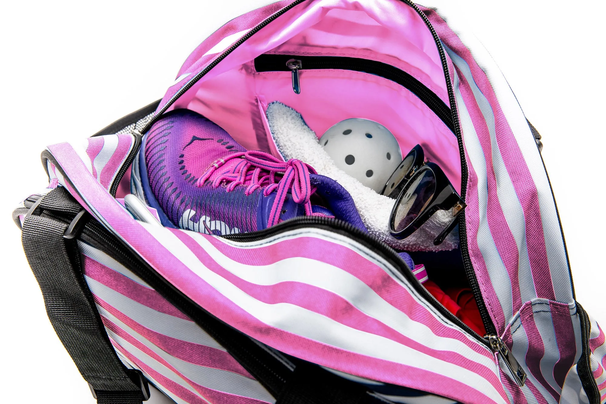 Stylish Stripe Pink Sport Premium Women's Pickleball Bag