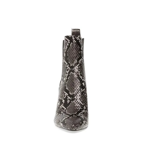 Subtle Grey Snake Boots