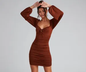 Such A Sweetheart Charming Mini Ruched Dress