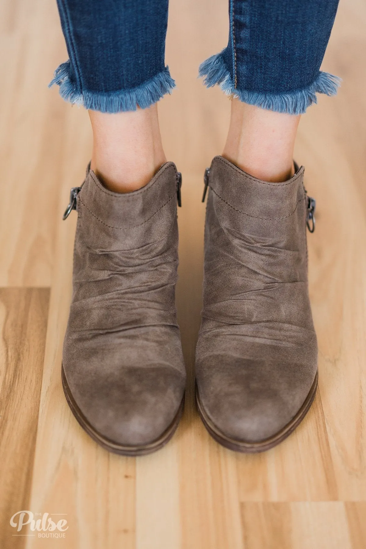 Sugar Trust Me Booties- Taupe