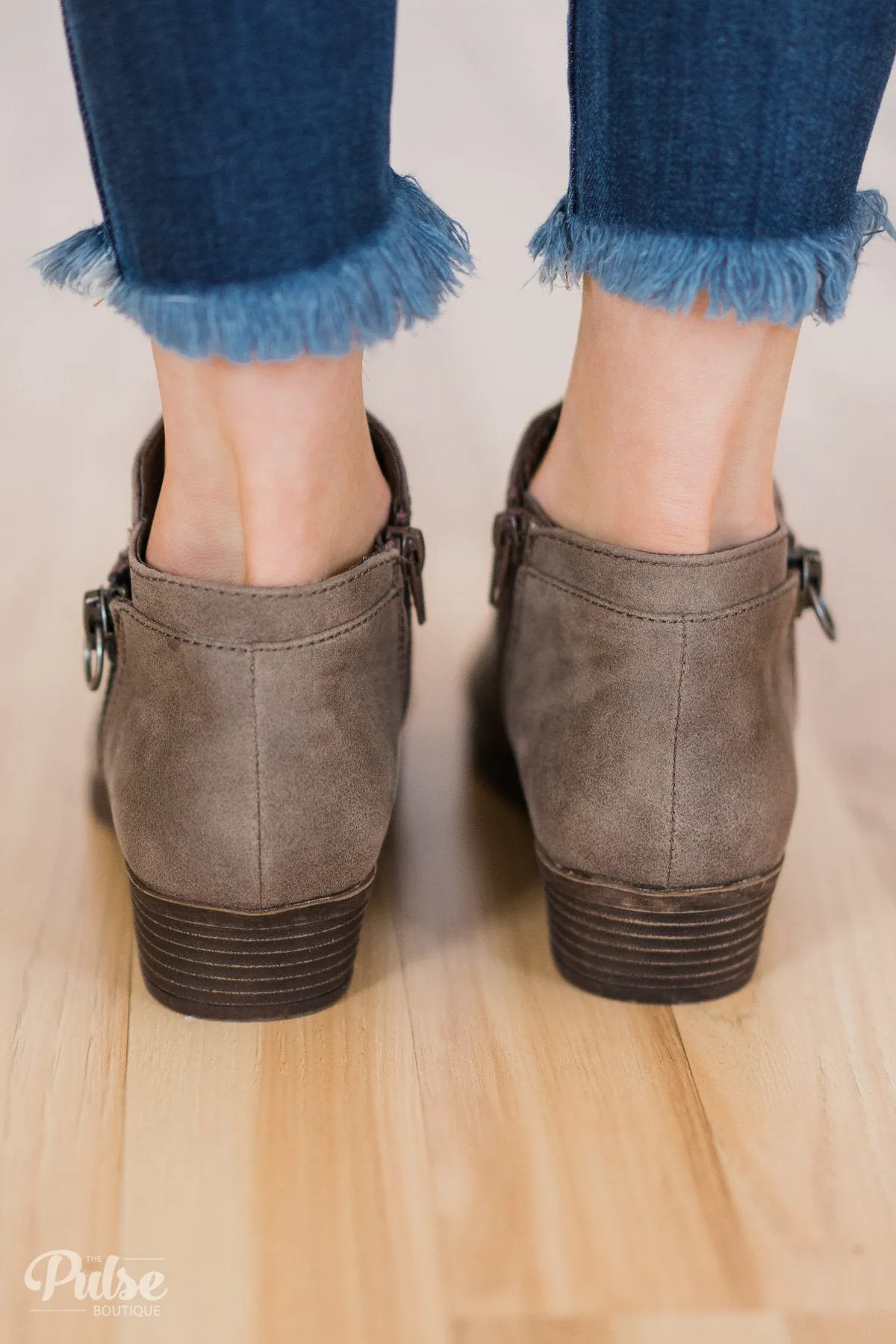 Sugar Trust Me Booties- Taupe