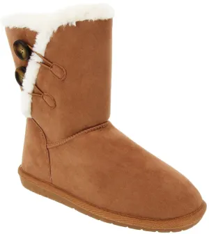 Sugar Women's Marty Slip On Winter Boots Warm Winter Booties Cognac 7