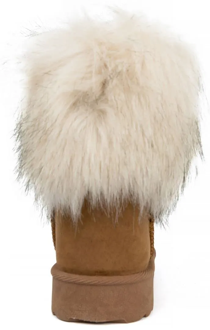 Sugar Women's Radient Slip On Winter Boots Warm Winter Booties Cognac 8