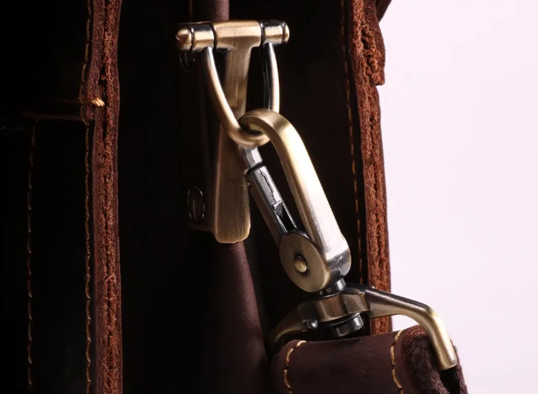 Supreme Leather Office Flap Briefcase 15.6 inches Laptop Carrying Bag