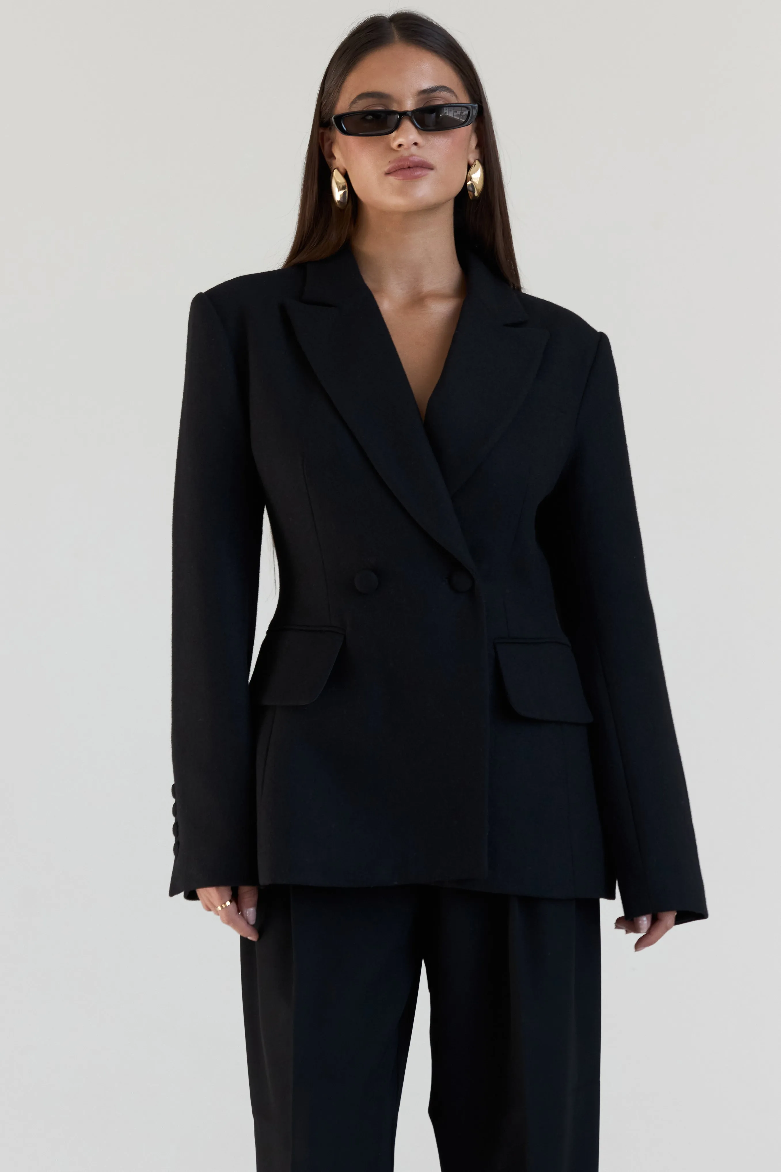 Tailored Hourglass Wool Blazer