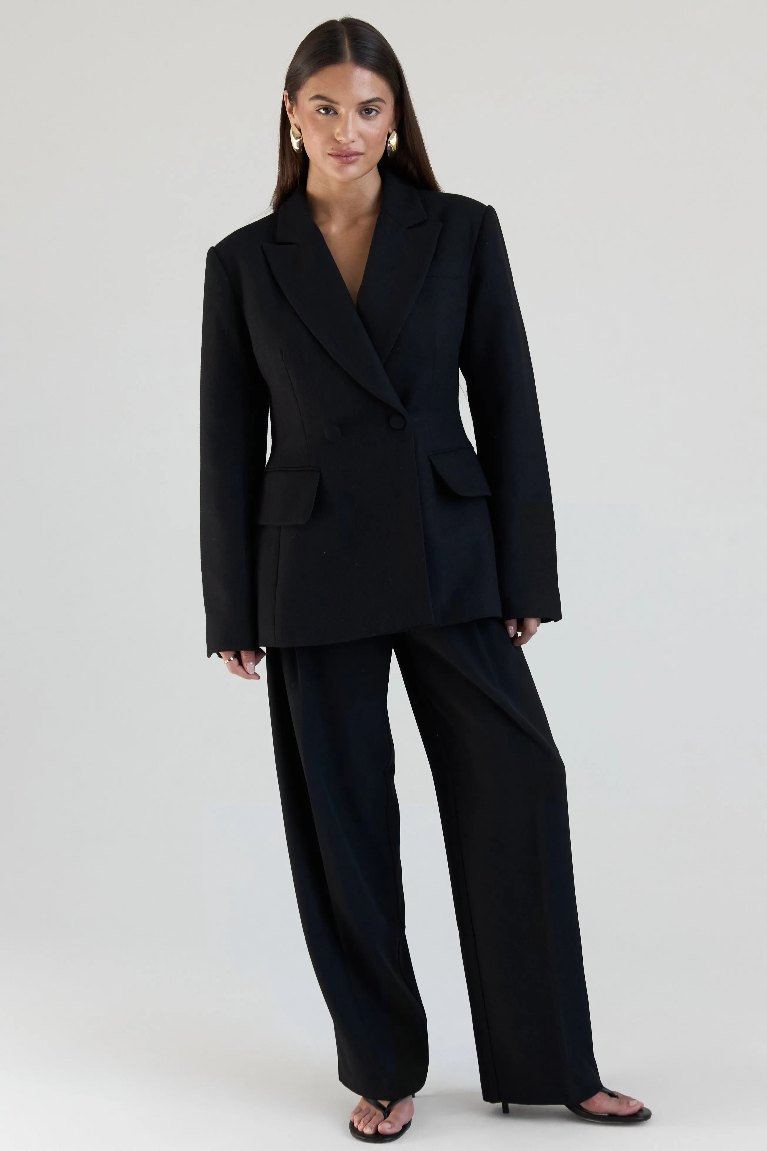 Tailored Hourglass Wool Blazer