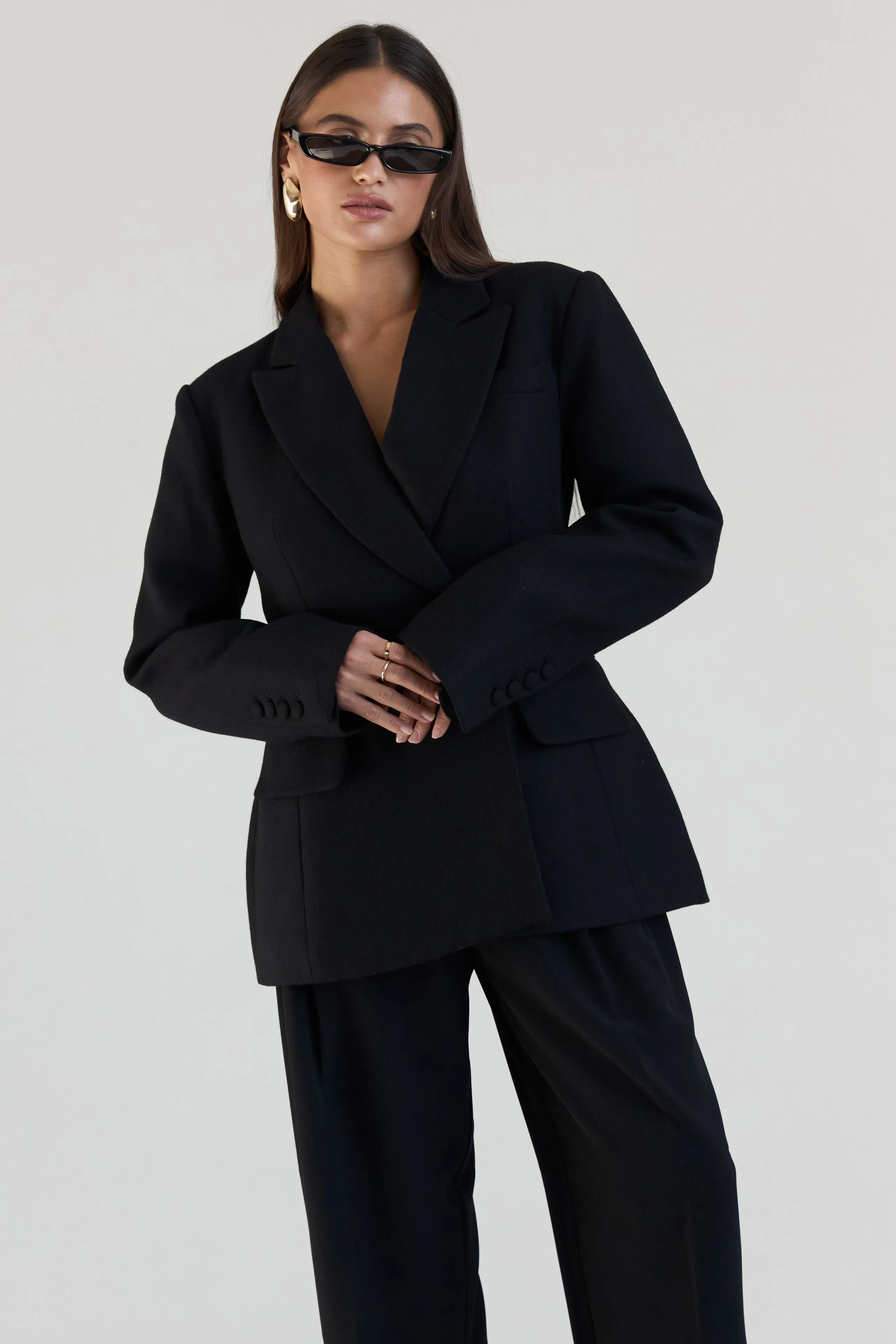 Tailored Hourglass Wool Blazer