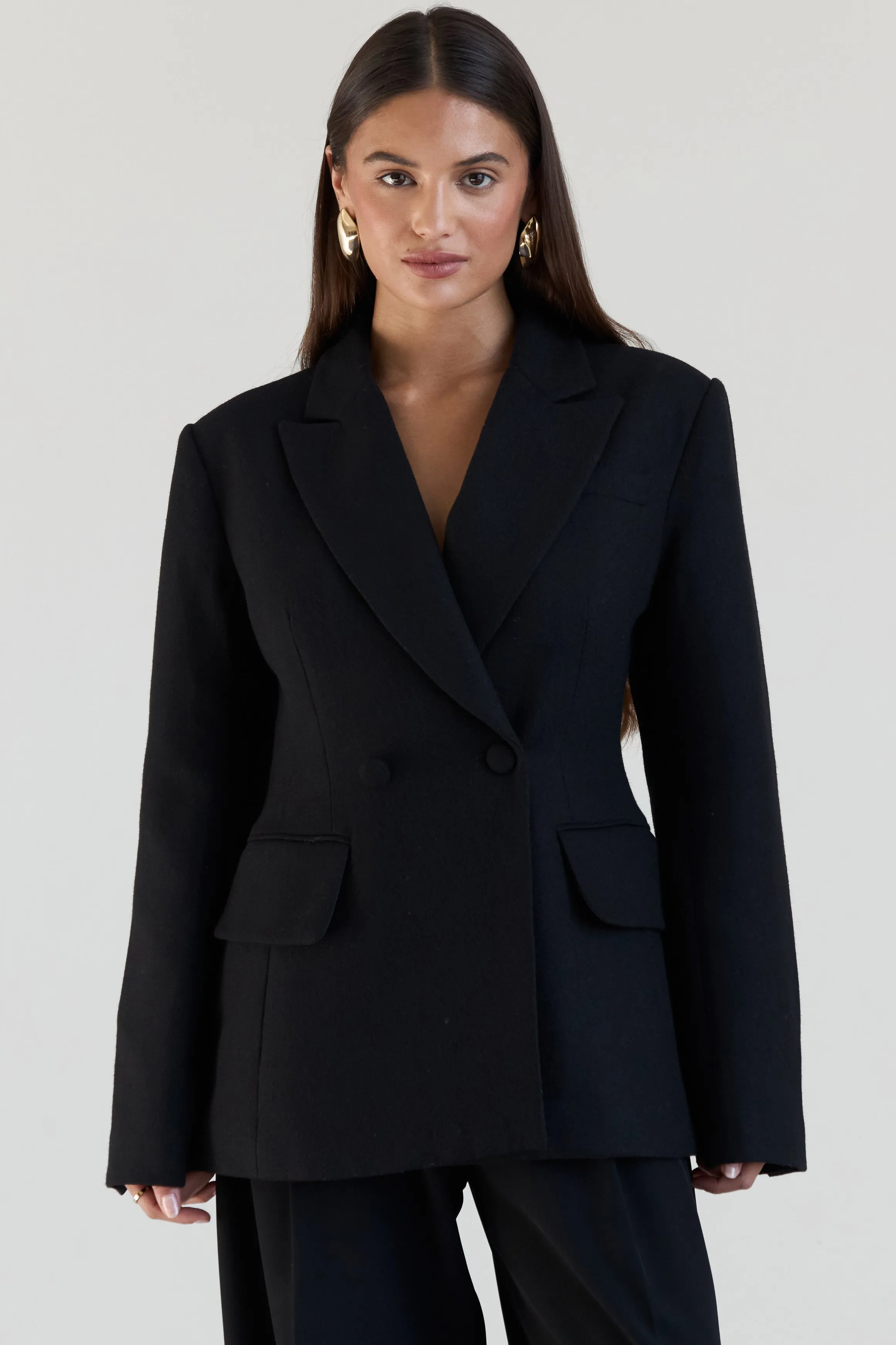 Tailored Hourglass Wool Blazer