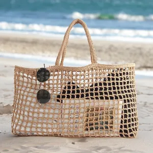 Tan Mesh Beach / Tote Bag