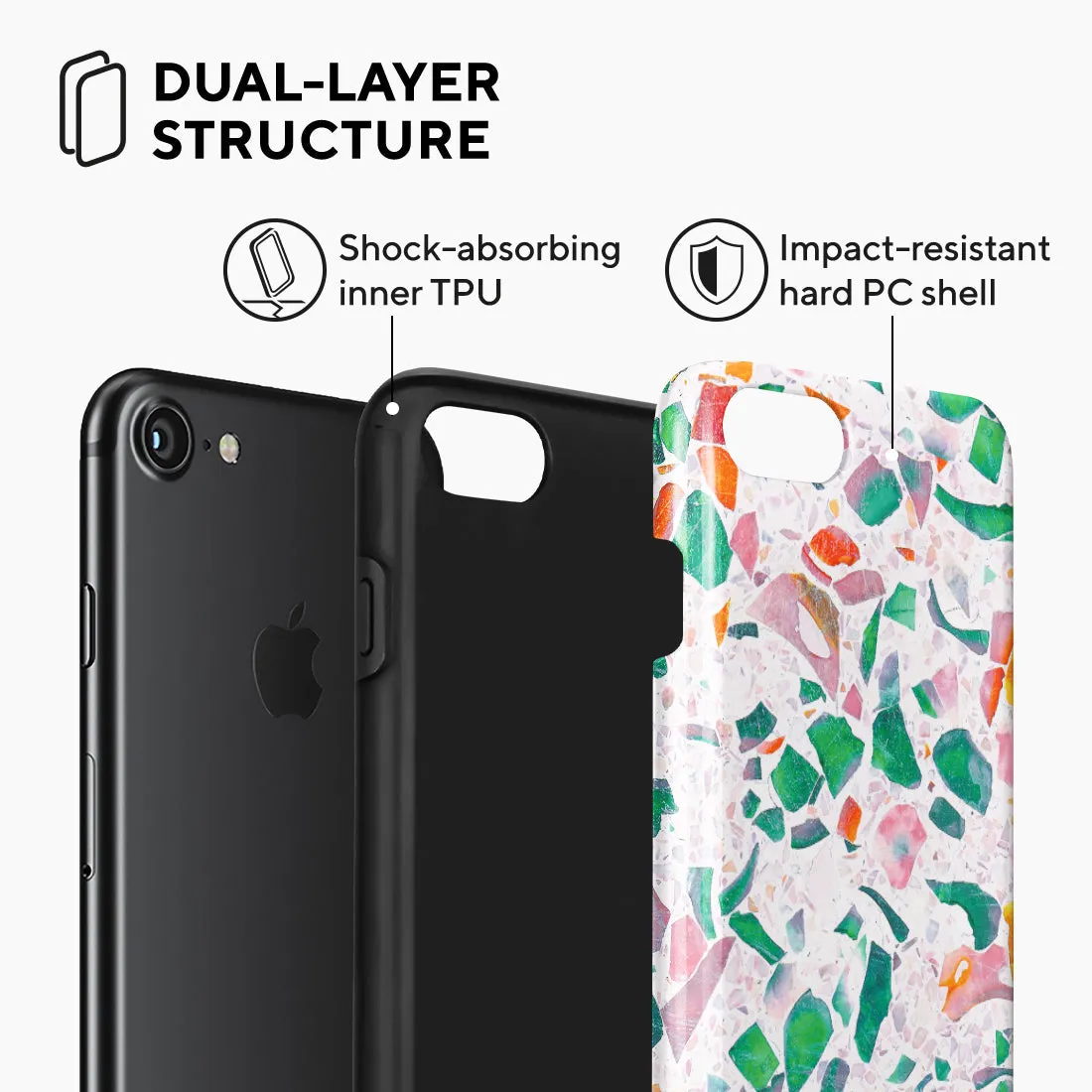Terrazzo Lake Blue Custom - iPhone SE3 / SE2 / 8 / 7 Case