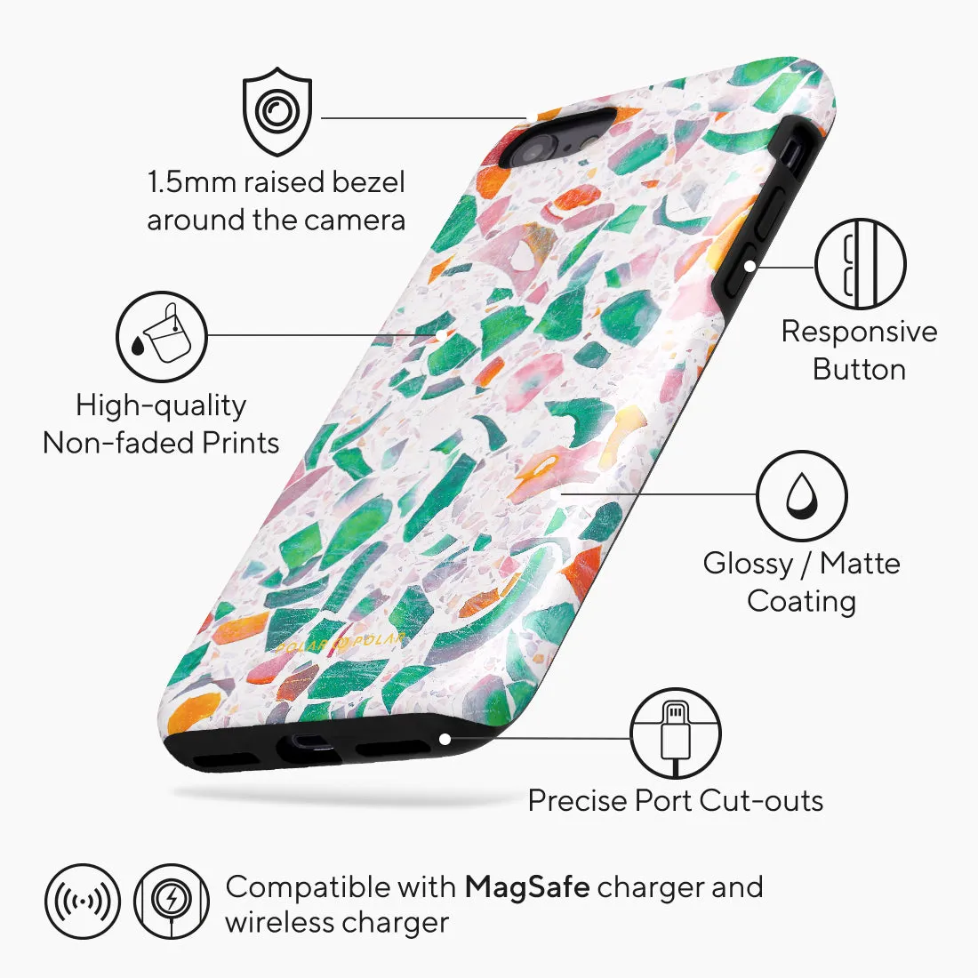 Terrazzo Lake Blue Custom - iPhone SE3 / SE2 / 8 / 7 Case