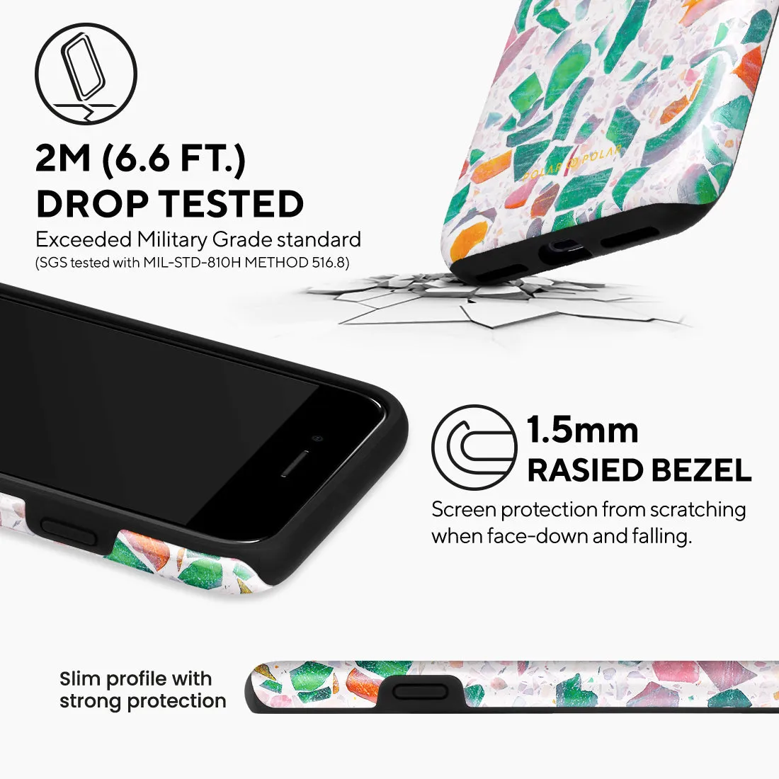 Terrazzo Lake Blue Custom - iPhone SE3 / SE2 / 8 / 7 Case