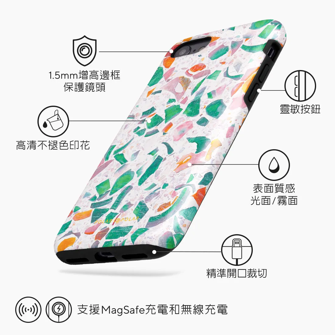 Terrazzo Lake Blue Custom - iPhone SE3 / SE2 / 8 / 7 Case