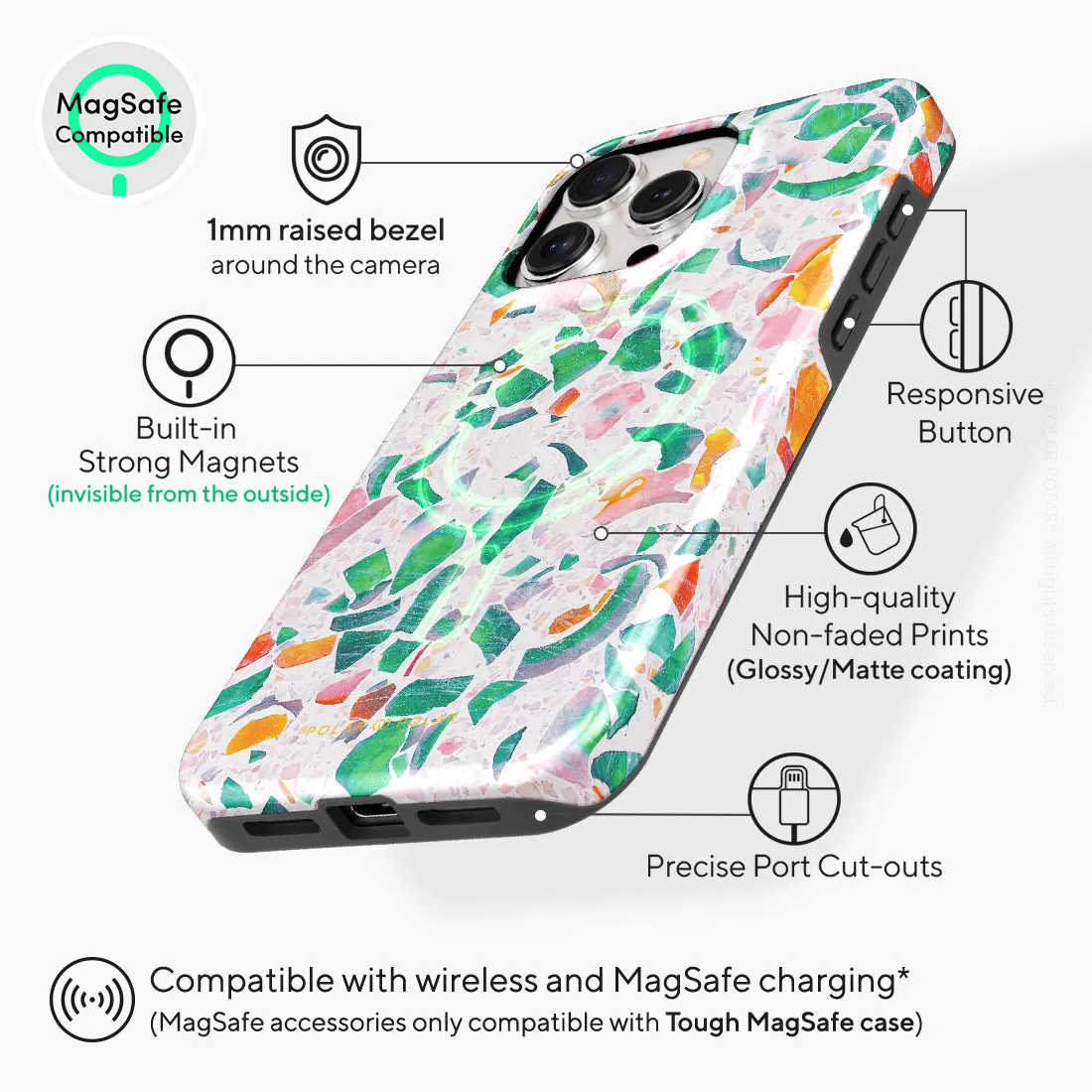 Terrazzo Lake Blue - iPhone 15 Pro Max Case