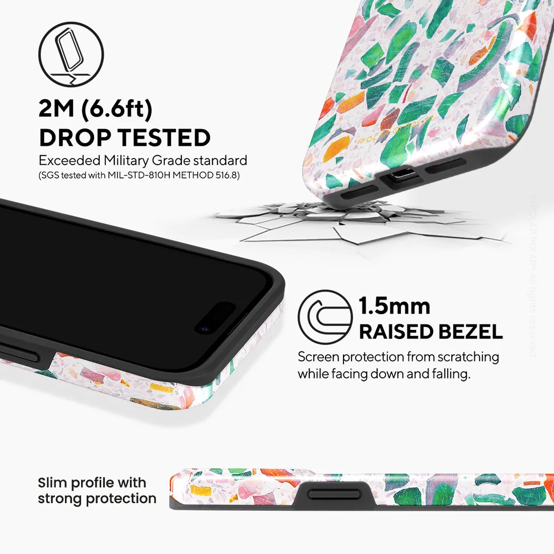Terrazzo Lake Blue - iPhone 15 Pro Max Case