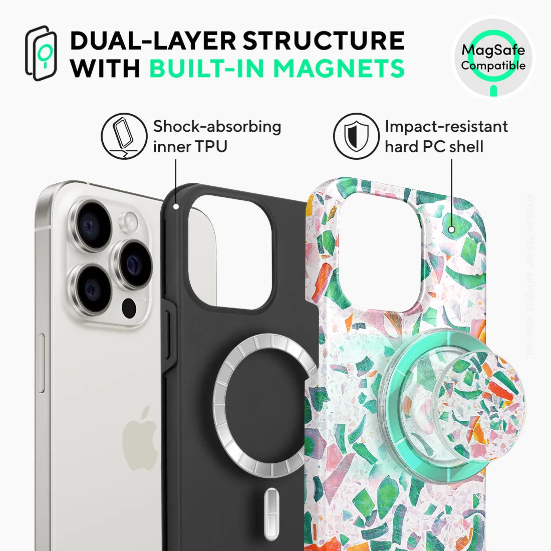 Terrazzo Lake Blue - iPhone 15 Pro Max Case