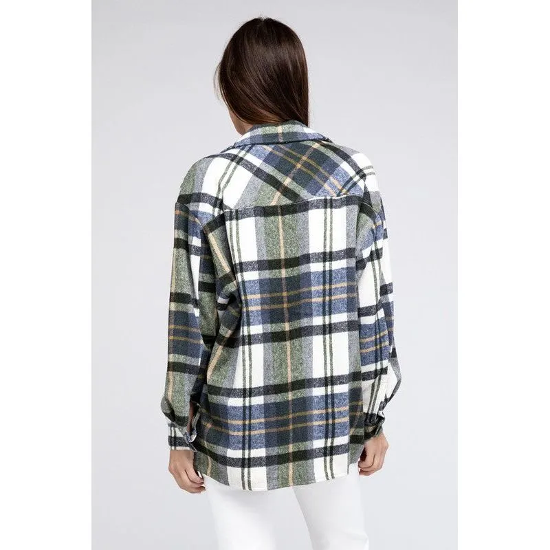 Textured Shirts With Big Checkered Point