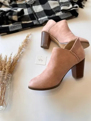 The Bashful Blush/Khaki Booties