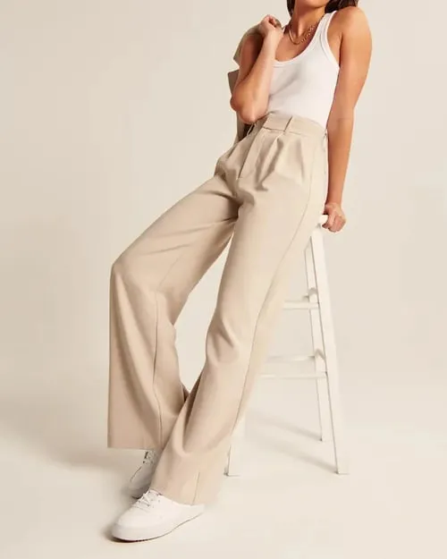 THE EFFORTLESS TAILORED WIDE LEG PANTS - BUY 2 VIP SHIPPING