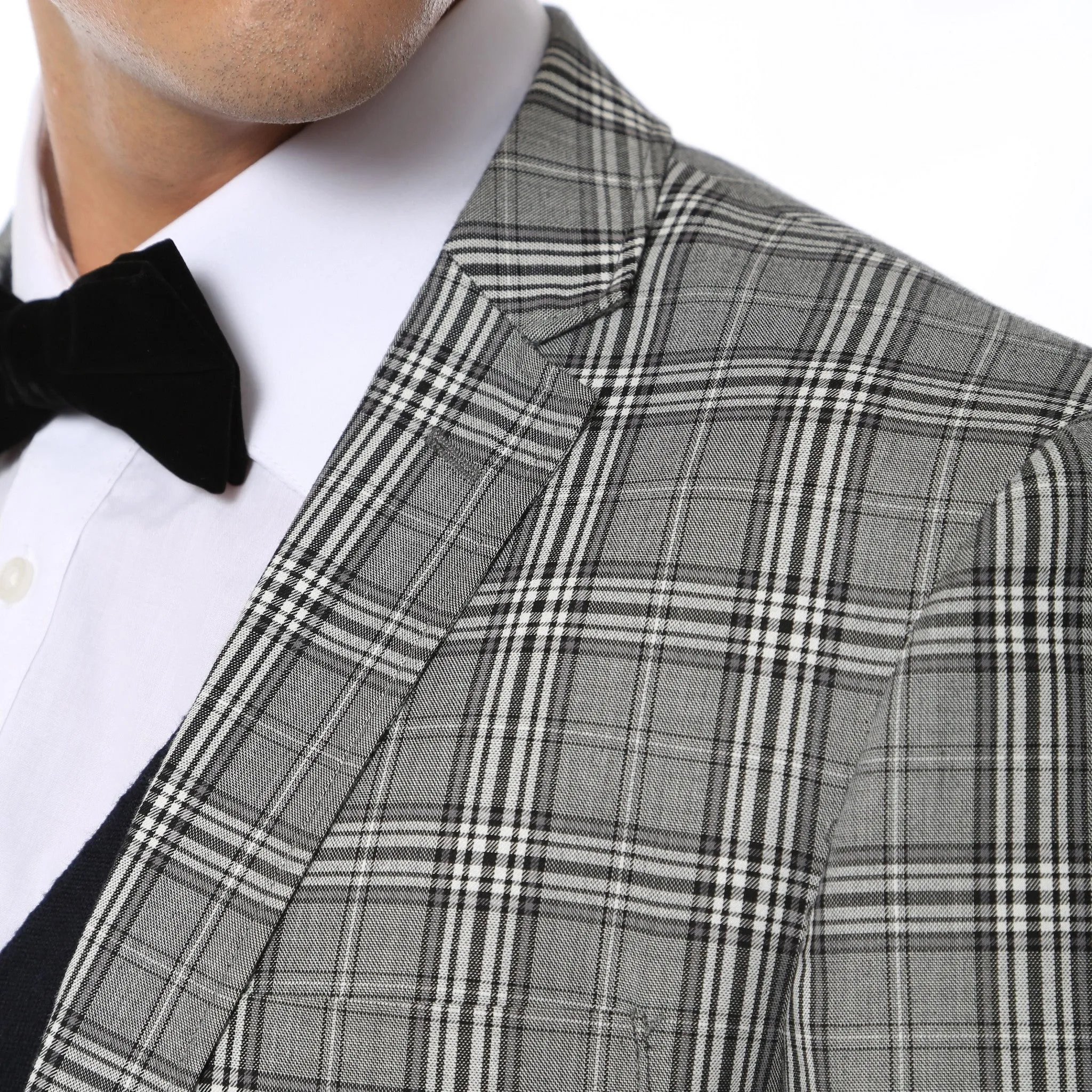 The Zeus Plaid Slim Fit Mens Blazer