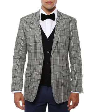 The Zeus Plaid Slim Fit Mens Blazer