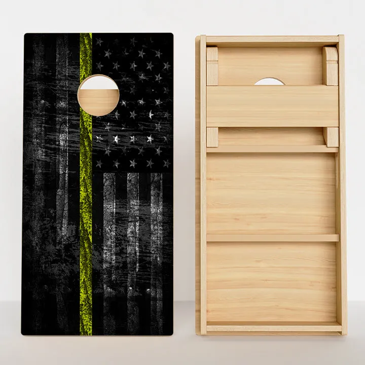 Thin Yellow Line Dispatch Flag Professional Cornhole Boards