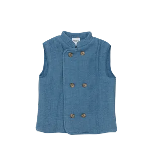 Tiepo Waistcoat | Steel Blue