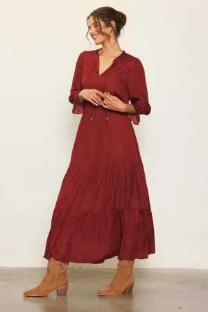 Tiered Maxi in Amber Rust