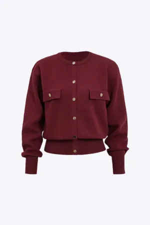 Tiffany - Classic Button Down Woman's Knit Cardigan