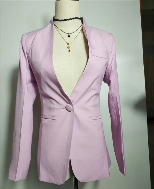 Top Elegant Double Breasted Short Design Clothes Blazer