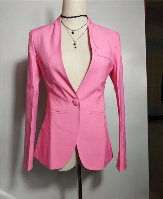 Top Elegant Double Breasted Short Design Clothes Blazer