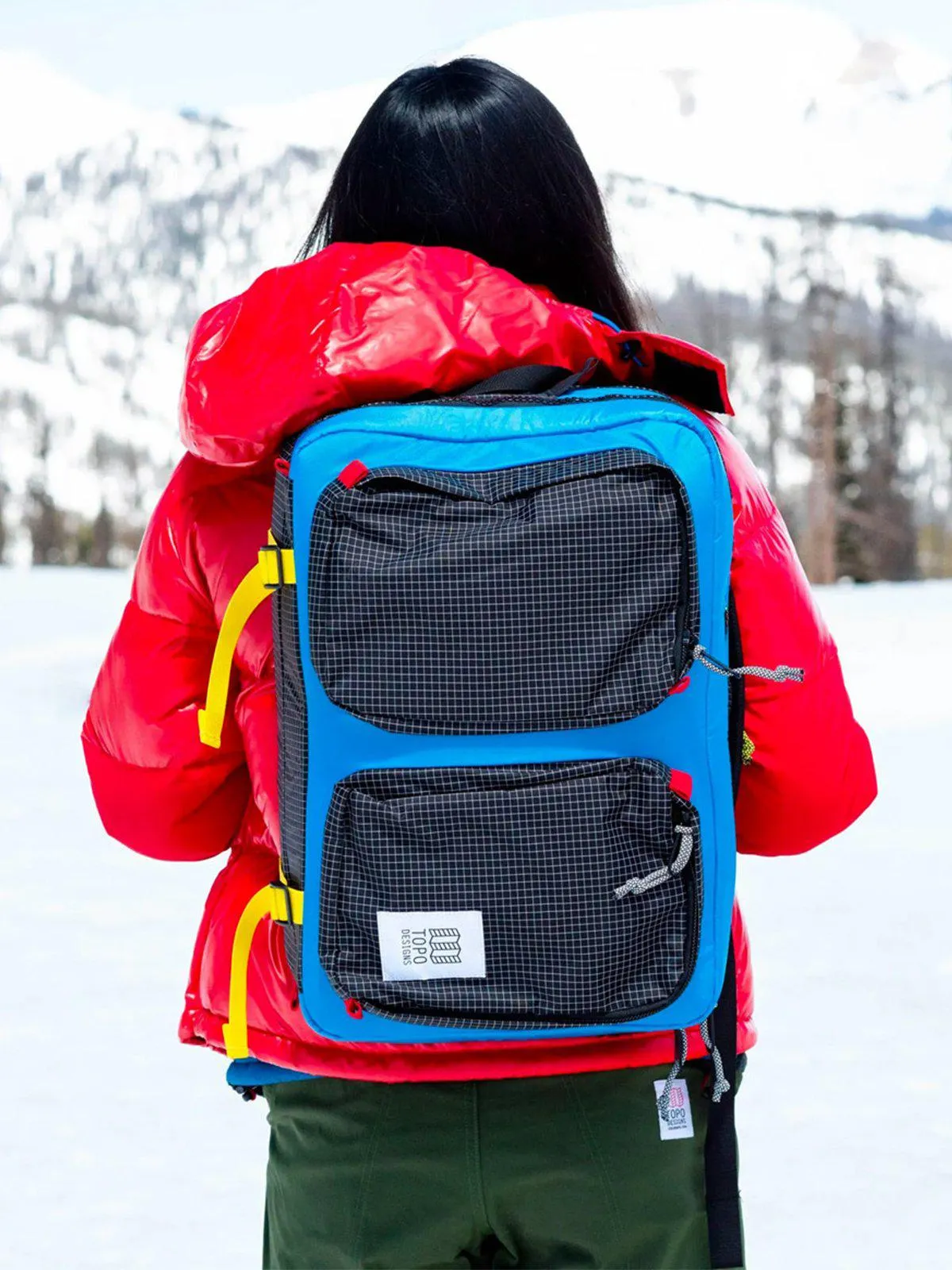 Topo Designs Global Briefcase Blue Black Ripstop