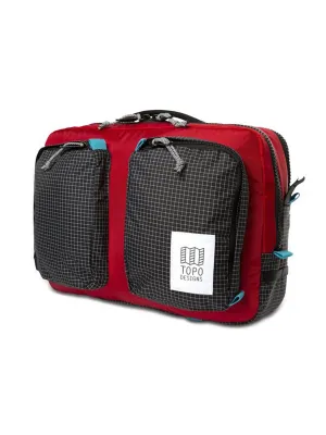 Topo Designs Global Briefcase Red Black Ripstop
