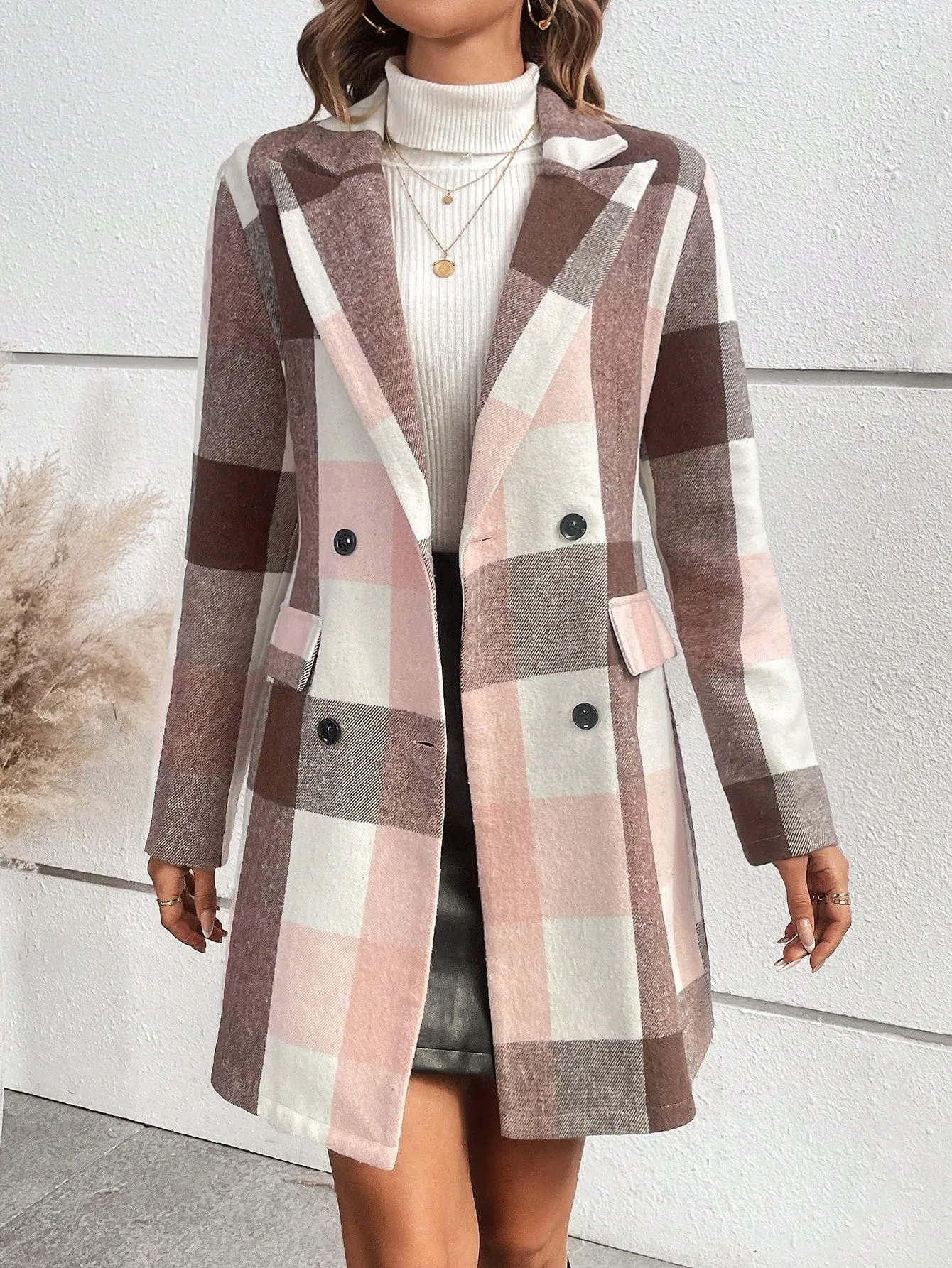 Traje Cruzado de Cuadros Raffinéa