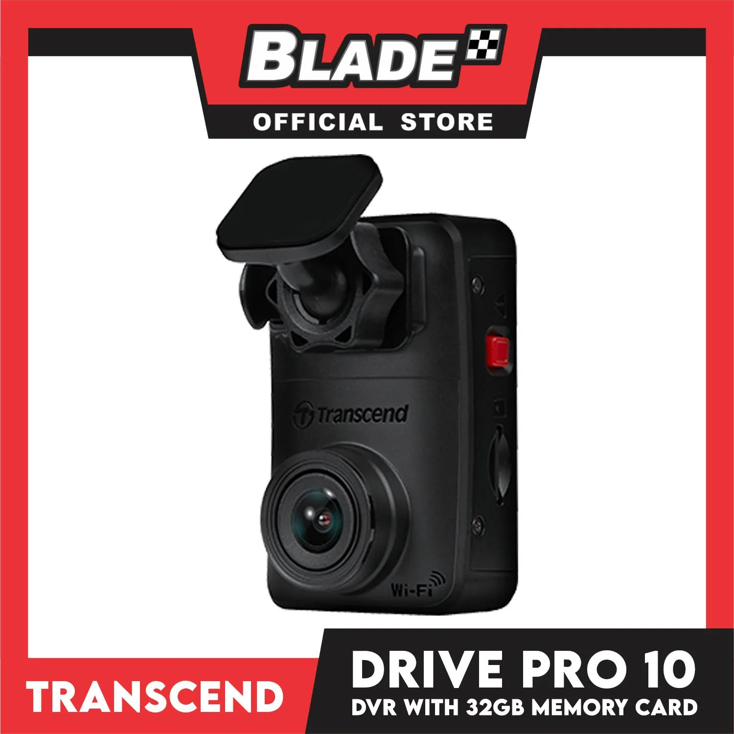 Transcend Dashcam DrivePro 10 Car Video Recorder DP10 & 32gb Memory Card