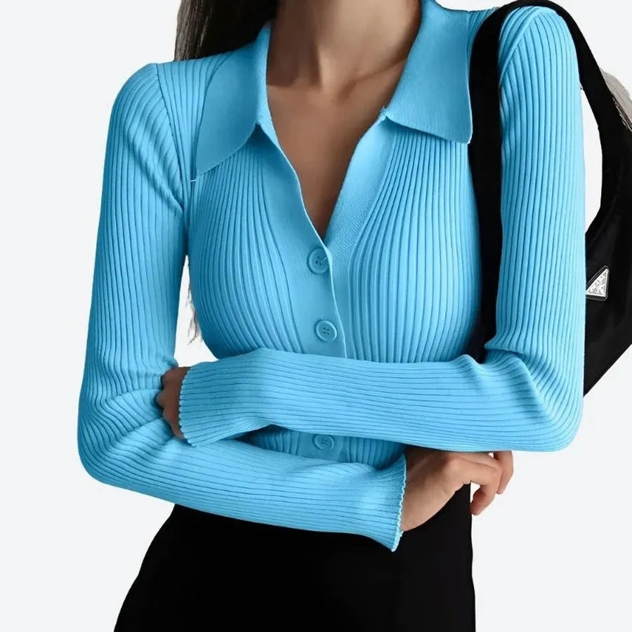 Trendy Ribbed Button-Up Cardigans