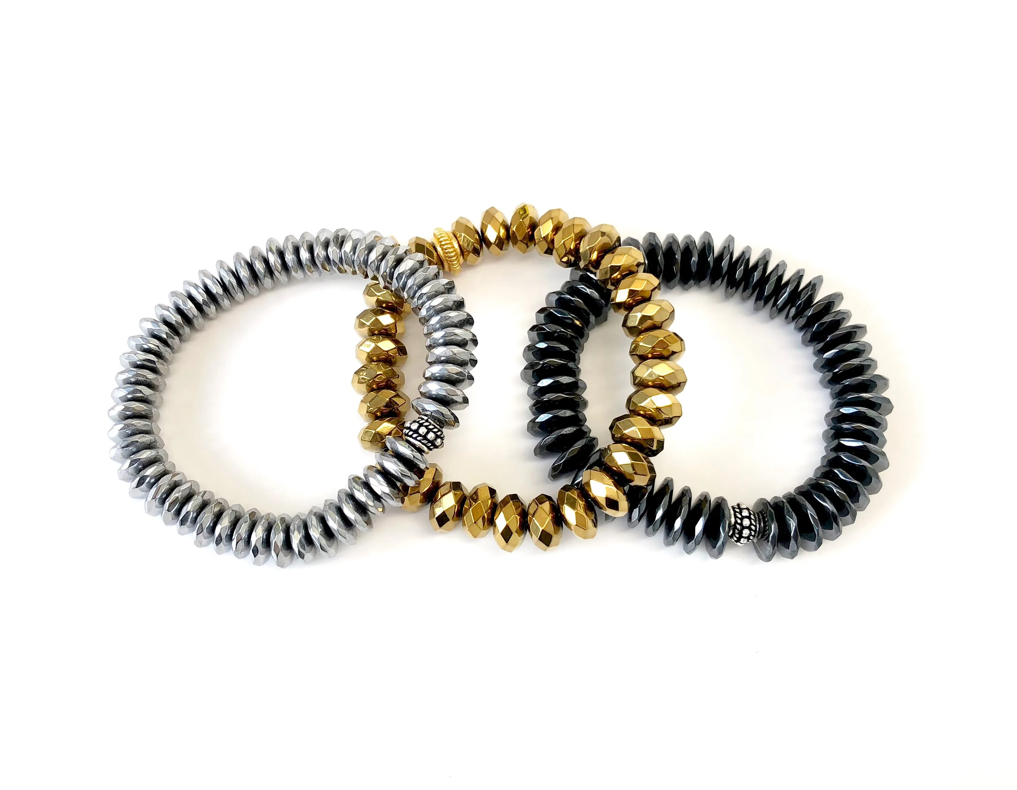 Tricolor Hematite Super Stack of 3