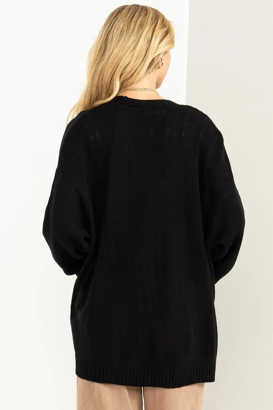 True Story Open Front Cardigan Sweater