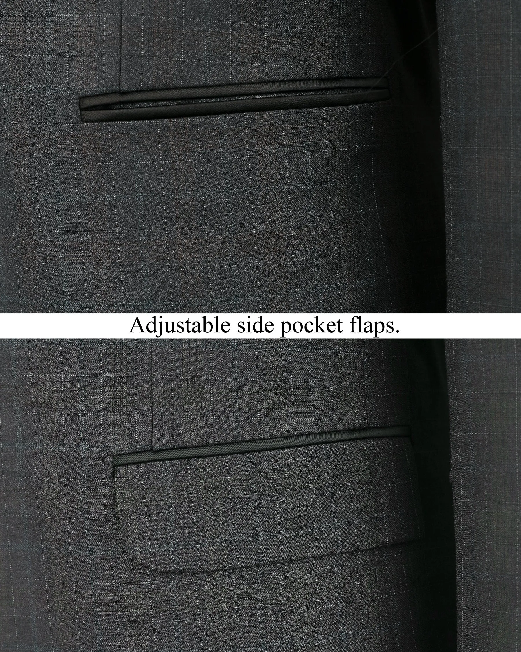 Tuatara Checked Wool Rich Tuxedo Blazer