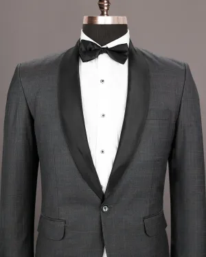 Tuatara Checked Wool Rich Tuxedo Blazer