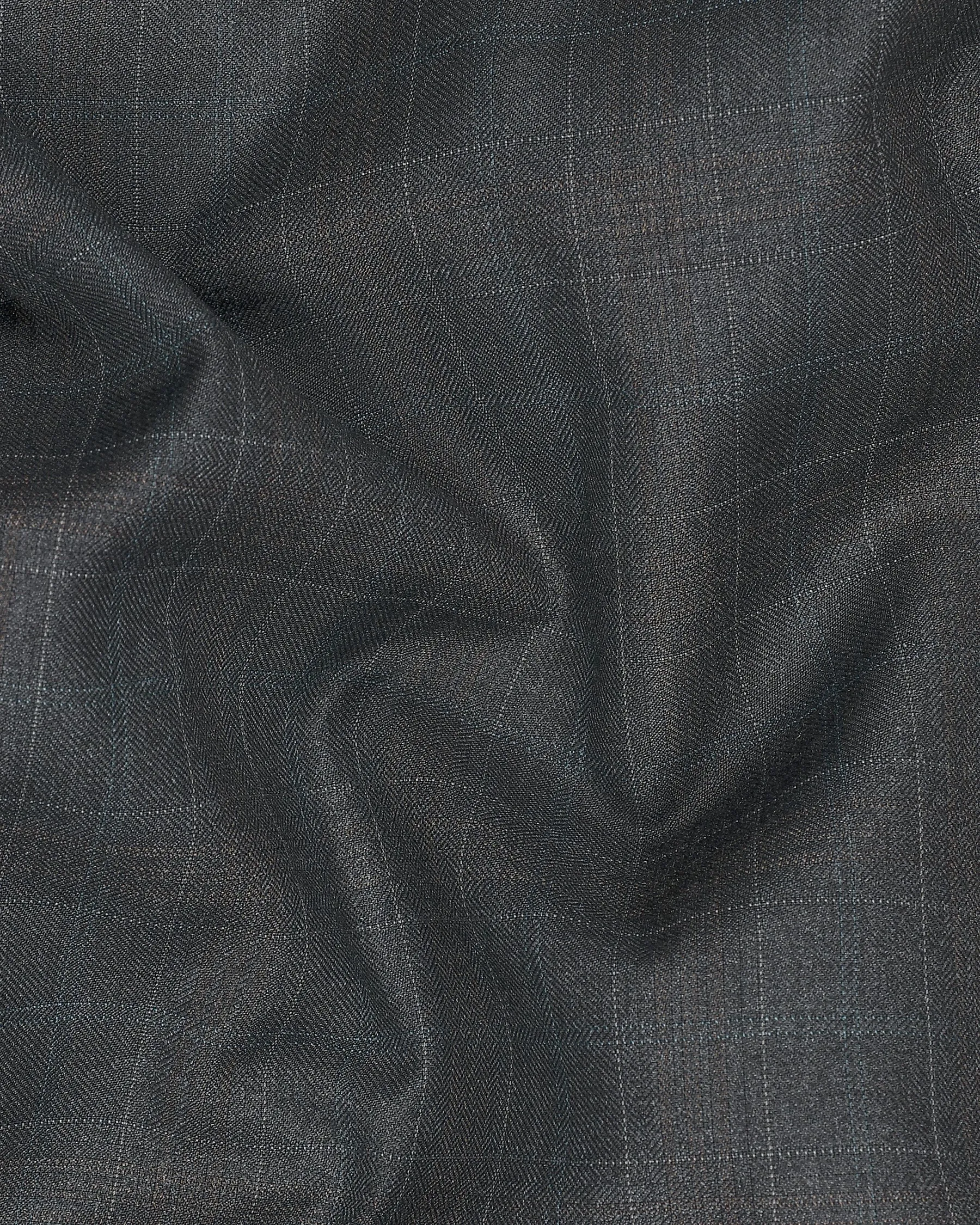 Tuatara Checked Wool Rich Tuxedo Blazer