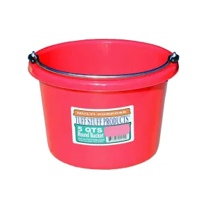 Tuff Stuff small round bucket 5 qts (Red)