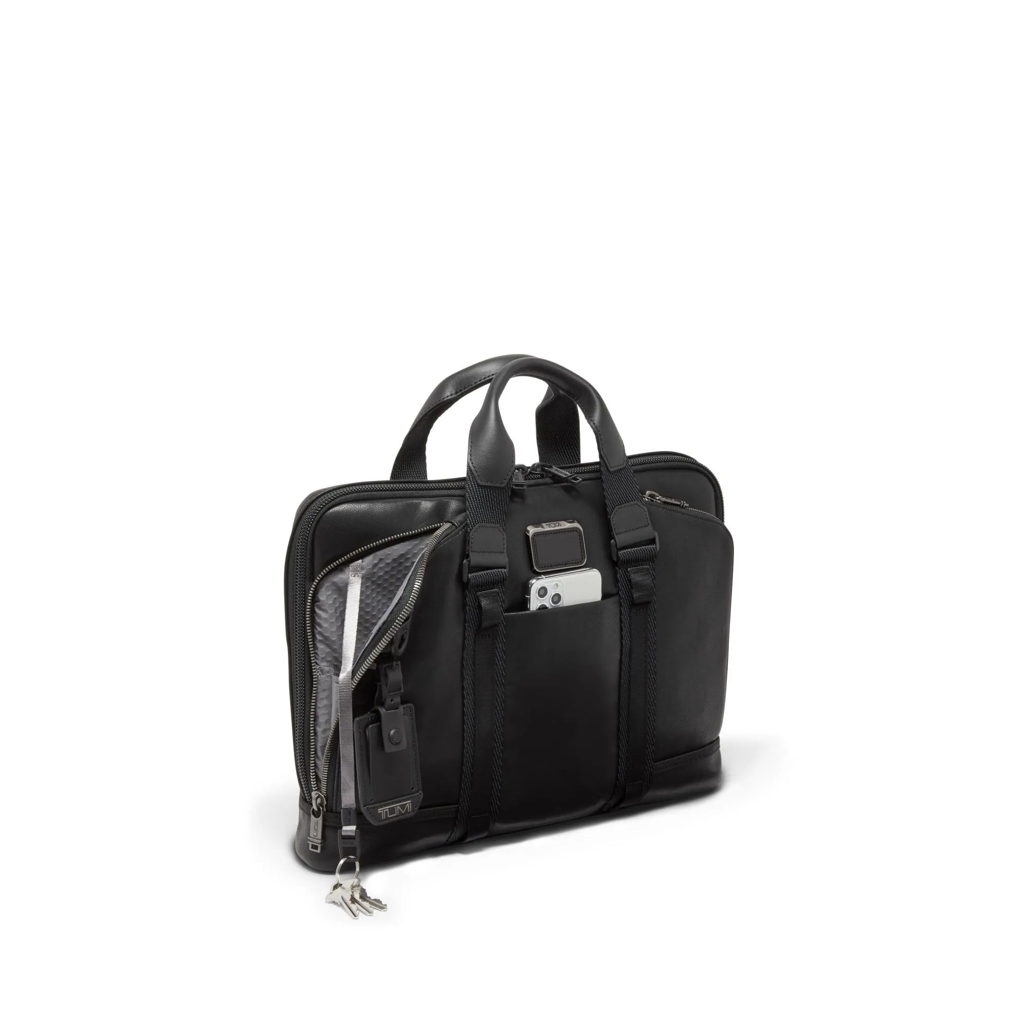Tumi Alpha Bravo Leather Academy Briefcase