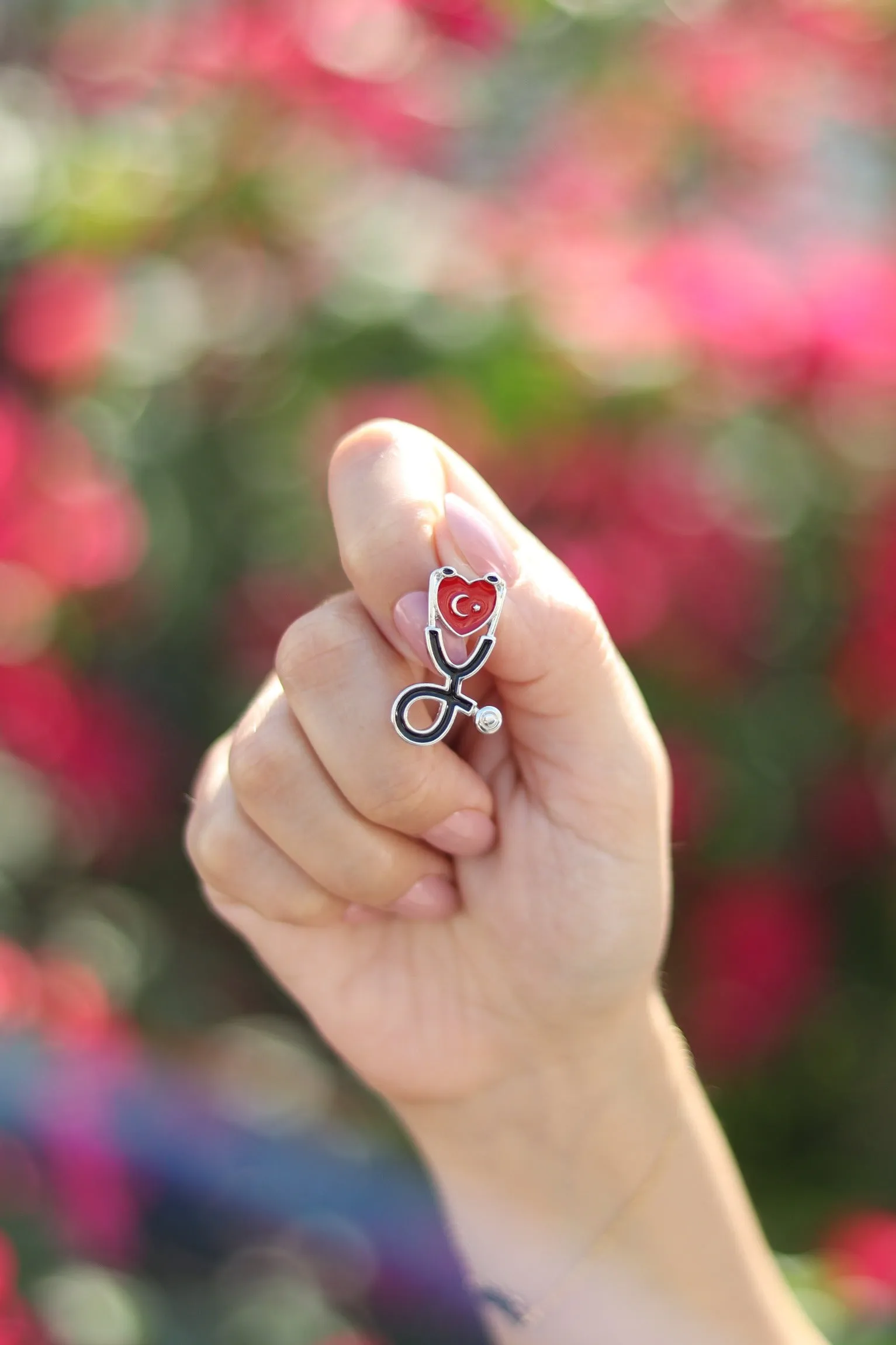 Turkey Stethoscope flag pin