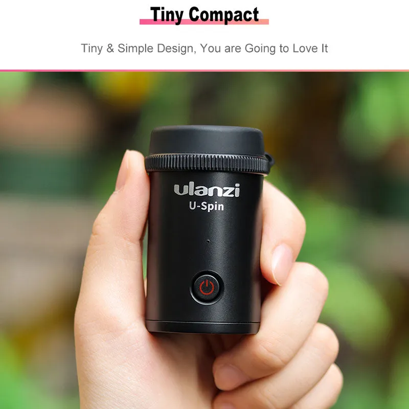 Ulanzi U-spin Mobile Phone Bluetooth Remote Control 360 Degreen Rotation Electric Gimbal Holder Camera Accessories black