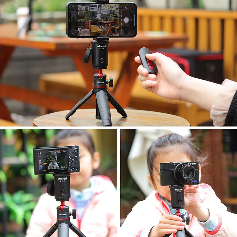 Ulanzi U-spin Mobile Phone Bluetooth Remote Control 360 Degreen Rotation Electric Gimbal Holder Camera Accessories black