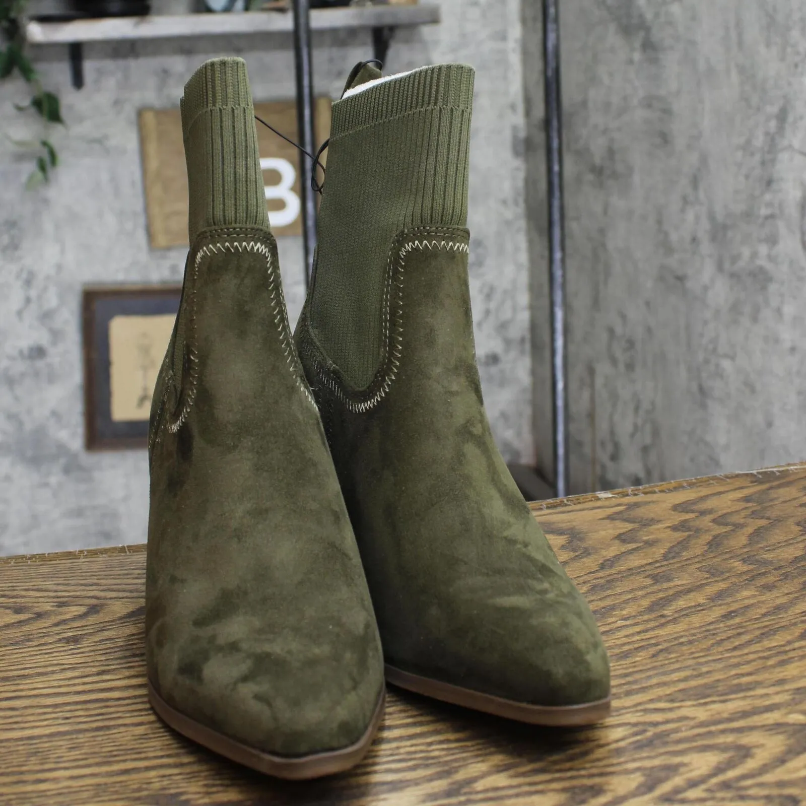 Universal Thread Womens Kinley Ankle Boots 88225814 Dark Olive Green 12