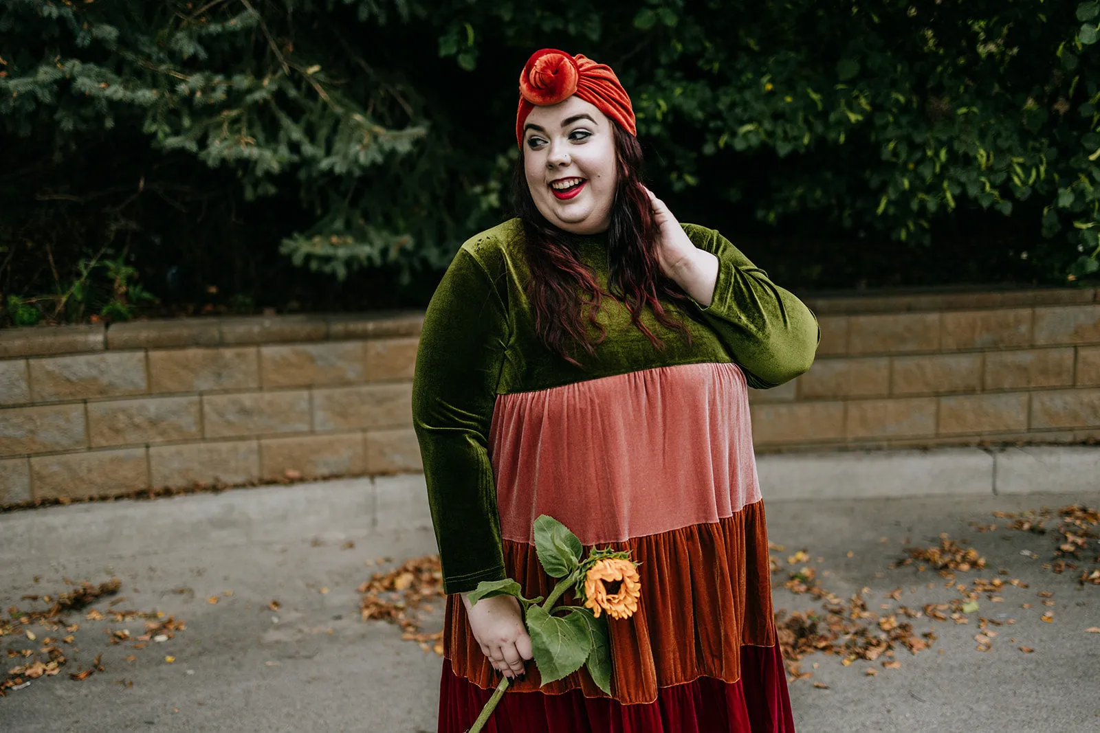 vada winter rainbow dress